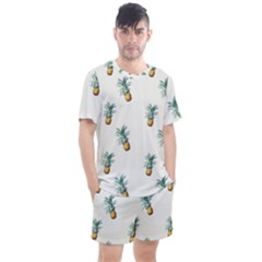 Pineapples pattern Men s Mesh Tee and Shorts Set