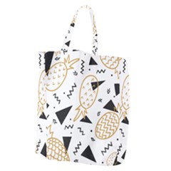 Black & gold pineapples Giant Grocery Tote