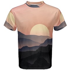 Sunset Sky Sun Graphics Men s Cotton Tee by HermanTelo