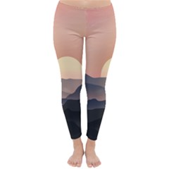 Sunset Sky Sun Graphics Classic Winter Leggings