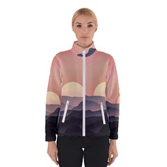 Sunset Sky Sun Graphics Winter Jacket