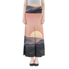 Sunset Sky Sun Graphics Full Length Maxi Skirt by HermanTelo