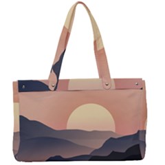 Sunset Sky Sun Graphics Canvas Work Bag