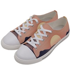 Sunset Sky Sun Graphics Women s Low Top Canvas Sneakers