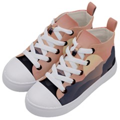 Sunset Sky Sun Graphics Kids  Mid-top Canvas Sneakers