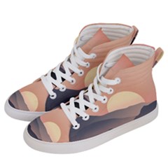 Sunset Sky Sun Graphics Women s Hi-top Skate Sneakers