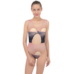 Sunset Sky Sun Graphics Center Cut Out Swimsuit