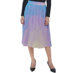 Sunrise Sunset Colours Background Classic Velour Midi Skirt  by HermanTelo