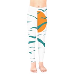 Sunset Glow Sun Birds Flying Kids  Legging