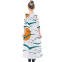 Sunset Glow Sun Birds Flying Kids  Quarter Sleeve Maxi Dress View2