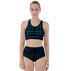 Texture Lines Background Racer Back Bikini Set