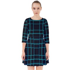 Texture Lines Background Smock Dress