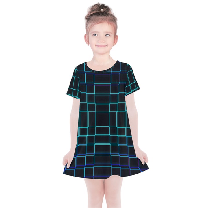 Texture Lines Background Kids  Simple Cotton Dress