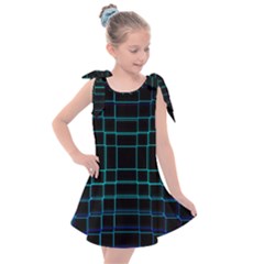 Texture Lines Background Kids  Tie Up Tunic Dress