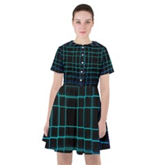 Texture Lines Background Sailor Dress