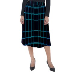 Texture Lines Background Classic Velour Midi Skirt  by HermanTelo