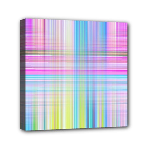 Texture Abstract Squqre Chevron Mini Canvas 6  X 6  (stretched) by HermanTelo