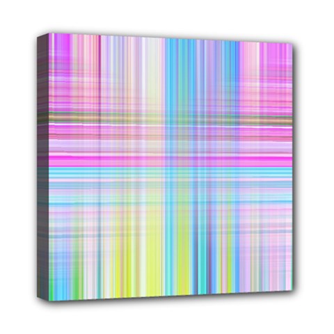 Texture Abstract Squqre Chevron Mini Canvas 8  X 8  (stretched) by HermanTelo