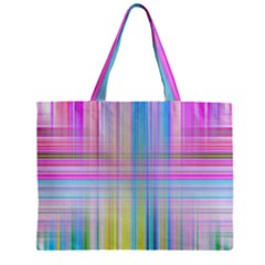 Texture Abstract Squqre Chevron Zipper Mini Tote Bag by HermanTelo