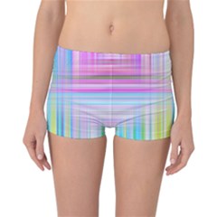 Texture Abstract Squqre Chevron Reversible Boyleg Bikini Bottoms