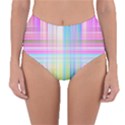 Texture Abstract Squqre Chevron Reversible High-Waist Bikini Bottoms View3