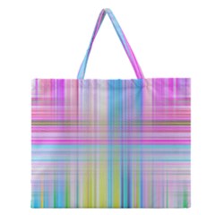 Texture Abstract Squqre Chevron Zipper Large Tote Bag