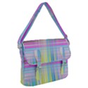 Texture Abstract Squqre Chevron Buckle Messenger Bag View1