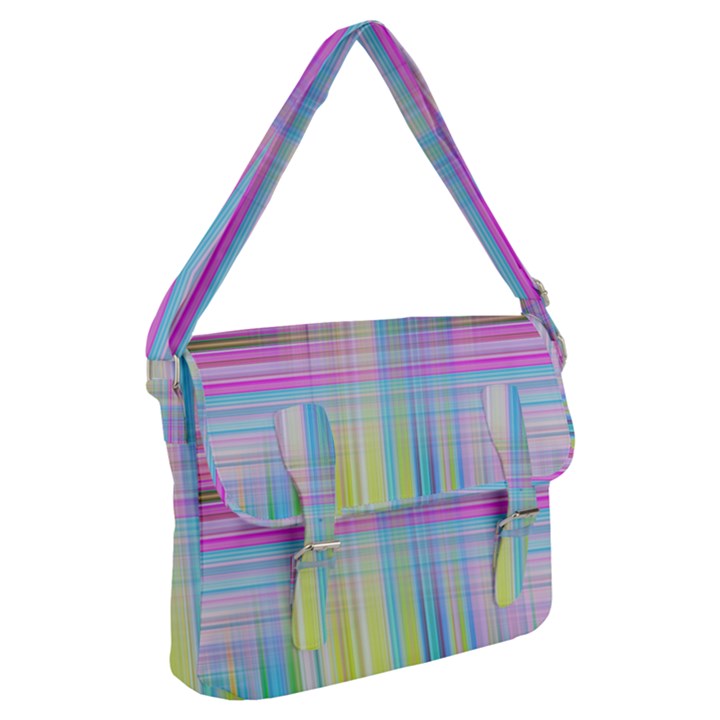 Texture Abstract Squqre Chevron Buckle Messenger Bag