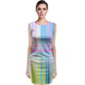 Texture Abstract Squqre Chevron Classic Sleeveless Midi Dress View1