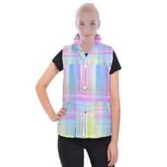 Texture Abstract Squqre Chevron Women s Button Up Vest by HermanTelo