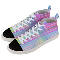 Texture Abstract Squqre Chevron Men s Mid-top Canvas Sneakers