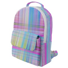 Texture Abstract Squqre Chevron Flap Pocket Backpack (small)