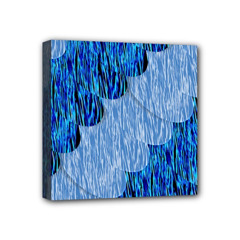 Texture Surface Blue Shapes Mini Canvas 4  X 4  (stretched)