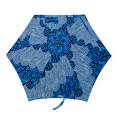 Texture Surface Blue Shapes Mini Folding Umbrellas