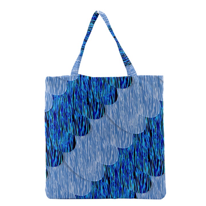 Texture Surface Blue Shapes Grocery Tote Bag