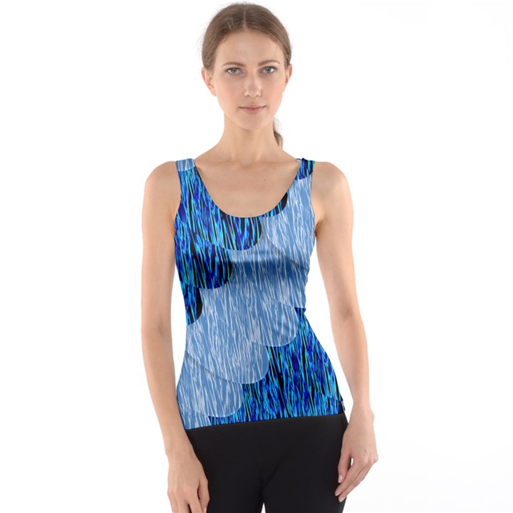 Texture Surface Blue Shapes Tank Top