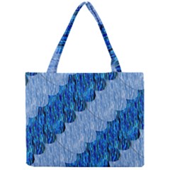 Texture Surface Blue Shapes Mini Tote Bag