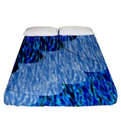 Texture Surface Blue Shapes Fitted Sheet (king Size)