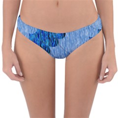 Texture Surface Blue Shapes Reversible Hipster Bikini Bottoms