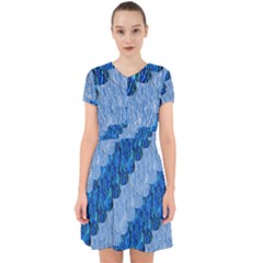 Texture Surface Blue Shapes Adorable In Chiffon Dress