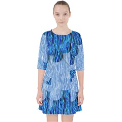 Texture Surface Blue Shapes Pocket Dress