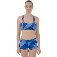 Texture Surface Blue Shapes Perfect Fit Gym Set