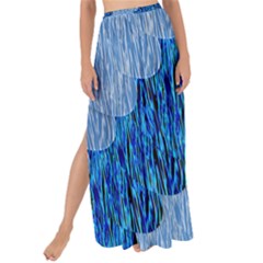 Texture Surface Blue Shapes Maxi Chiffon Tie-up Sarong