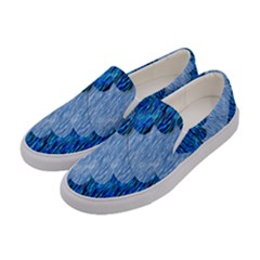 Texture Surface Blue Shapes Women s Canvas Slip Ons