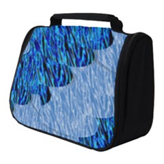 Texture Surface Blue Shapes Full Print Travel Pouch (small)