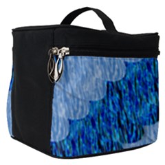 Texture Surface Blue Shapes Make Up Travel Bag (small)