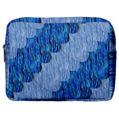 Texture Surface Blue Shapes Make Up Pouch (large) by HermanTelo