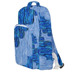 Texture Surface Blue Shapes Double Compartment Backpack by HermanTelo