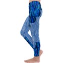 Texture Surface Blue Shapes Kids  Lightweight Velour Leggings View2