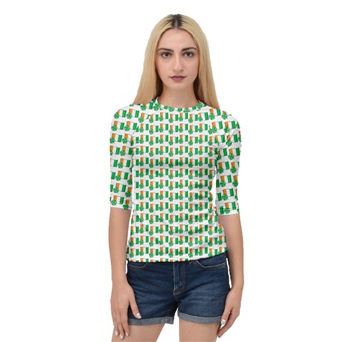 St-patricks Day Background Ireland Quarter Sleeve Raglan Tee by HermanTelo